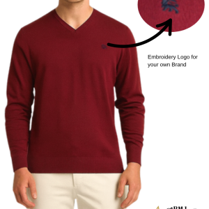 men’s v neck sweater – premium cotton cashmere blend
