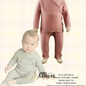 baby knit bomber jacket set